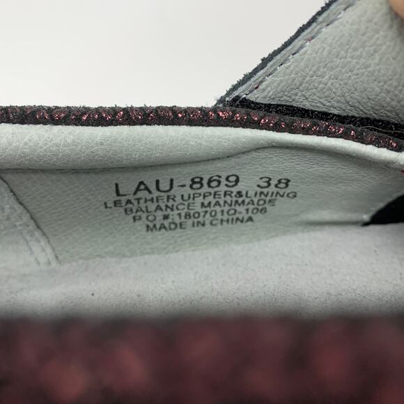 Alegria Lauryn Women's Sz 38 US 8-8.5 Slip-On Shoes Cross Strap Low Heel Maroon - Picture 6 of 7